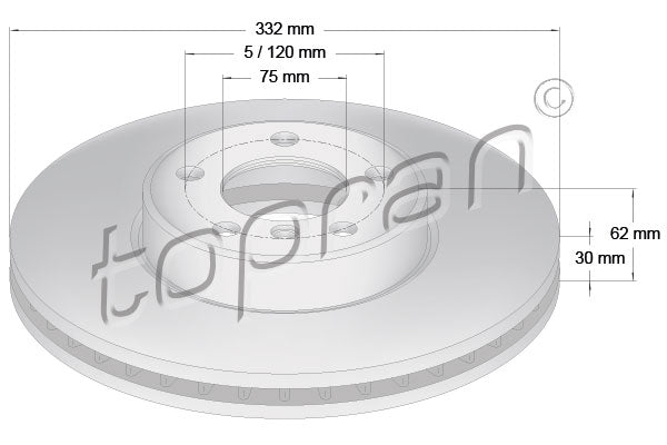 Brake Disc TOPRAN 501 190