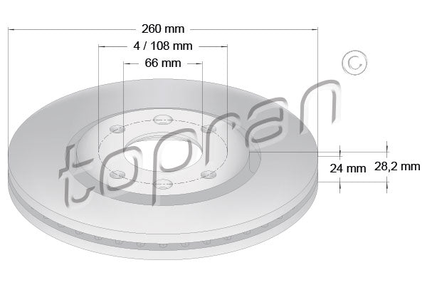 Brake Disc TOPRAN 720 244