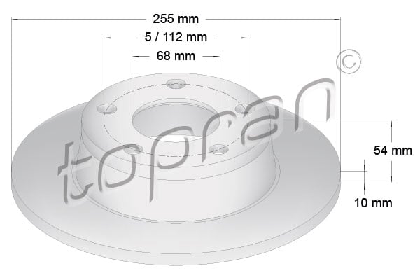 Brake Disc TOPRAN 110 814