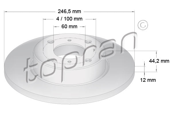 Brake Disc TOPRAN 207 985