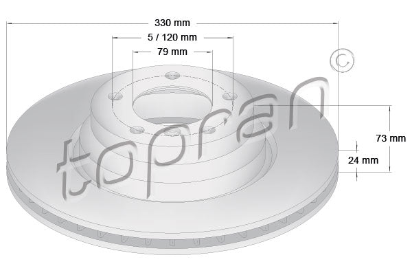 Brake Disc TOPRAN 500 946