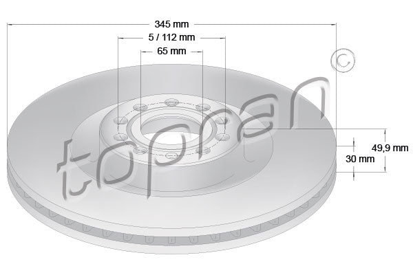 Brake Disc TOPRAN 110 417