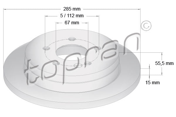 Brake Disc TOPRAN 401 841