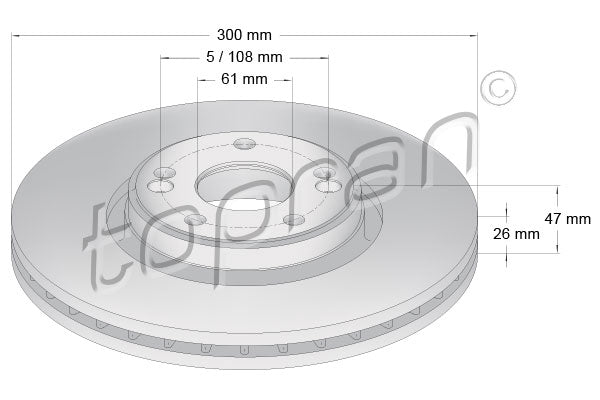 Brake Disc TOPRAN 700 645