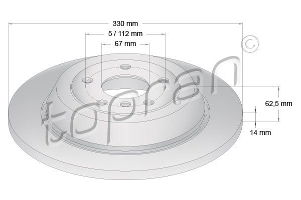 Brake Disc TOPRAN 401 935