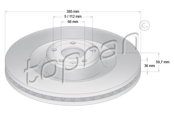 Brake Disc TOPRAN 113 257