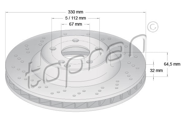 Brake Disc TOPRAN 407 773