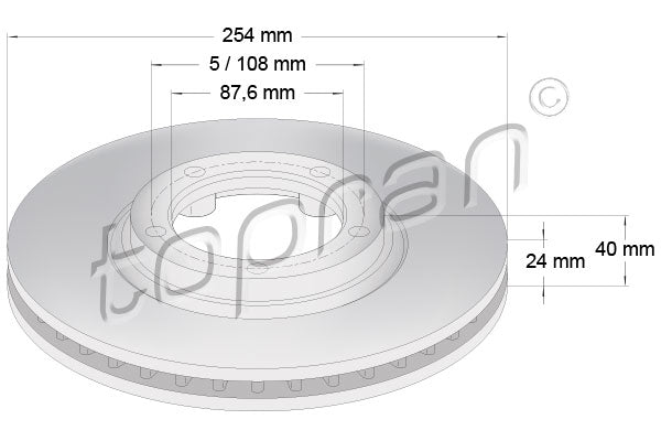 Brake Disc TOPRAN 820 515