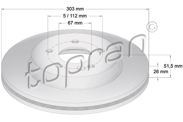 Brake Disc TOPRAN 401 400