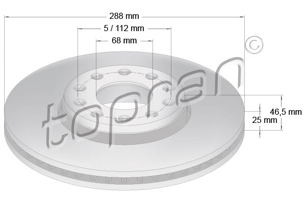Brake Disc TOPRAN 110 420
