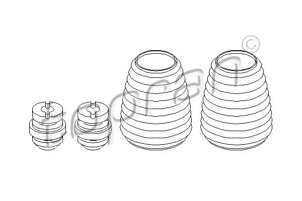 Dust Cover Kit, shock absorber TOPRAN 914 038