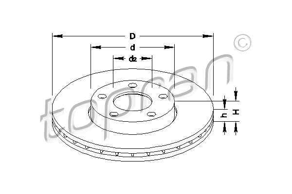 Brake Disc TOPRAN 107 685