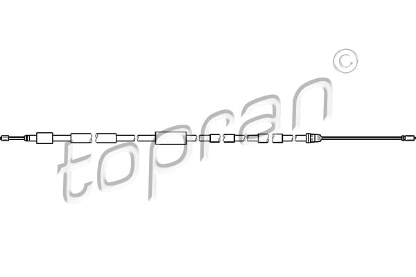 Cable, parking brake TOPRAN 721 634