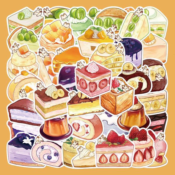 40 hand drawn dessert stickers, phone cases, account books, computers, iPads, decorative waterproof DIY stickers