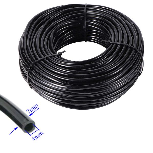 10-20-40M 4-7mm Garden Watering 1-4&quot; PVC Hose Micro Drip Irrigation Tubing Lawn Balcony Plants Flower Greenhouse Pipe