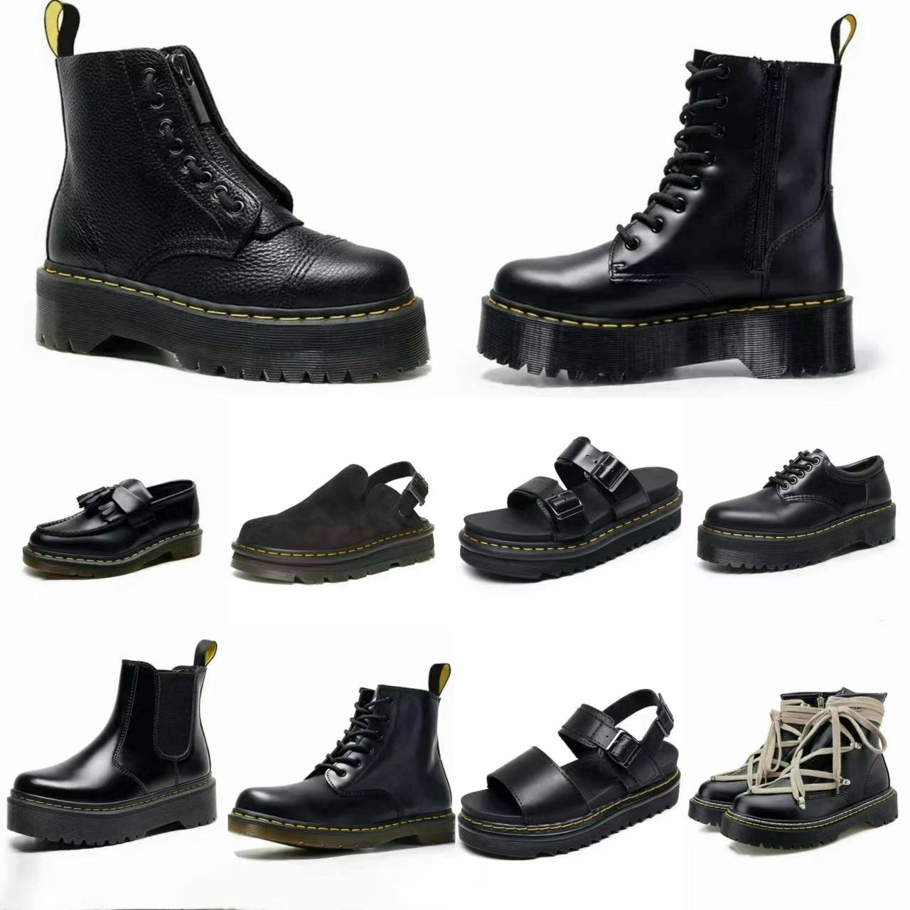 mens womens designer boots matens Black sandals women boot Ankle Mini Platform doc marteen low top high tops leather winter snow OG 1460 Smooth