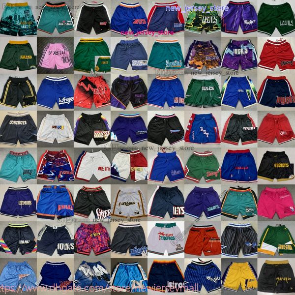 Just Don XS-XXXL Basketball Doncic Shorts Team Hip Pop Pant With Pocket Zipper Sweatpants Classic Vintage Breathable Gym Training Beach Shor