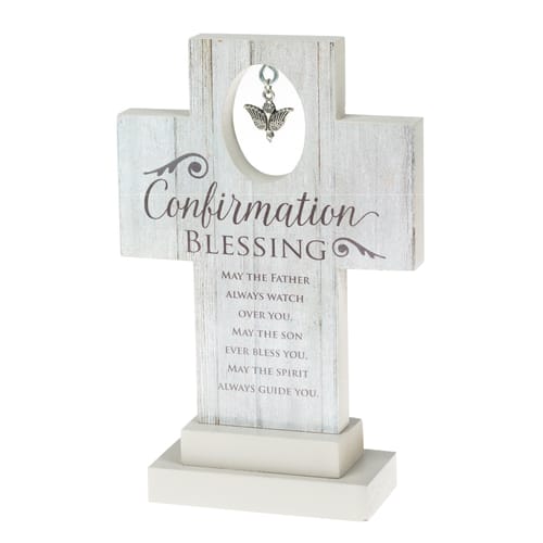 Confirmation Dove Charm Standing Cross