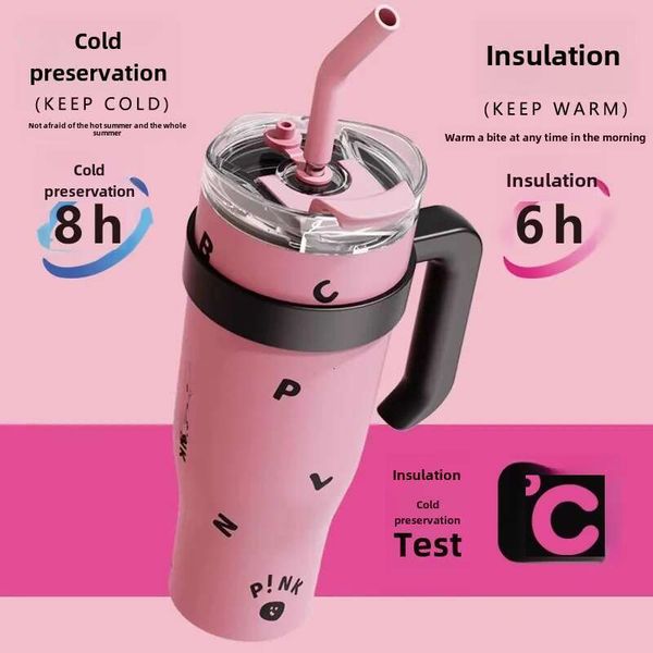 Blackpink Popular Large Capacity Stainless Steel Vacuum Flask Insulated Thermal Cup Cold Brew Teapot Gift For Children Portable