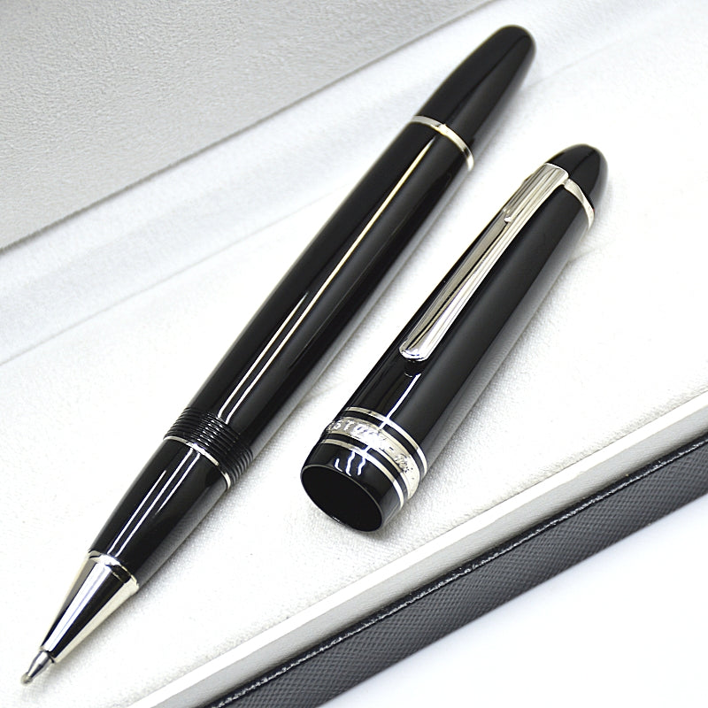 wholesale Luxury Black Resin Rollerball Pen Classic Monte 4810 Nib Office School Writing Ink Fountain Pens With Serial Number