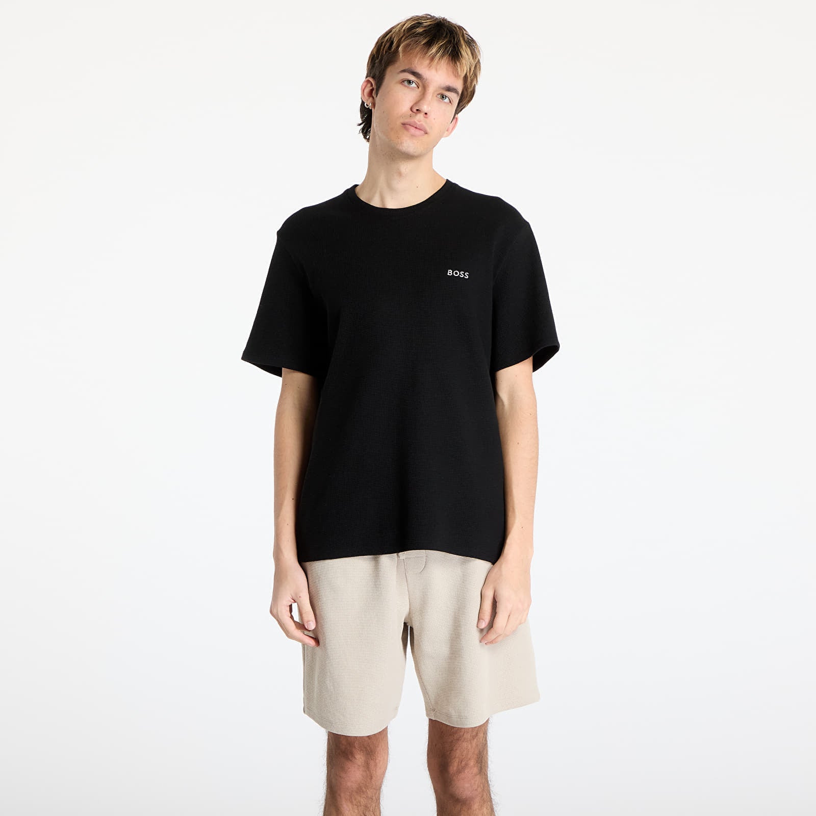 Koszulka Hugo Boss Men's Waffle T-Shirt Black XL