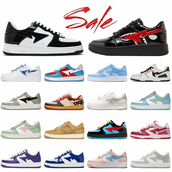 Dhgates Platform Low Bapestaas SK8 Stas Designer Casual Shoes Women Mens Luxury Skateboarding Shark Face Trainers Luxury Camouflage Color Ca