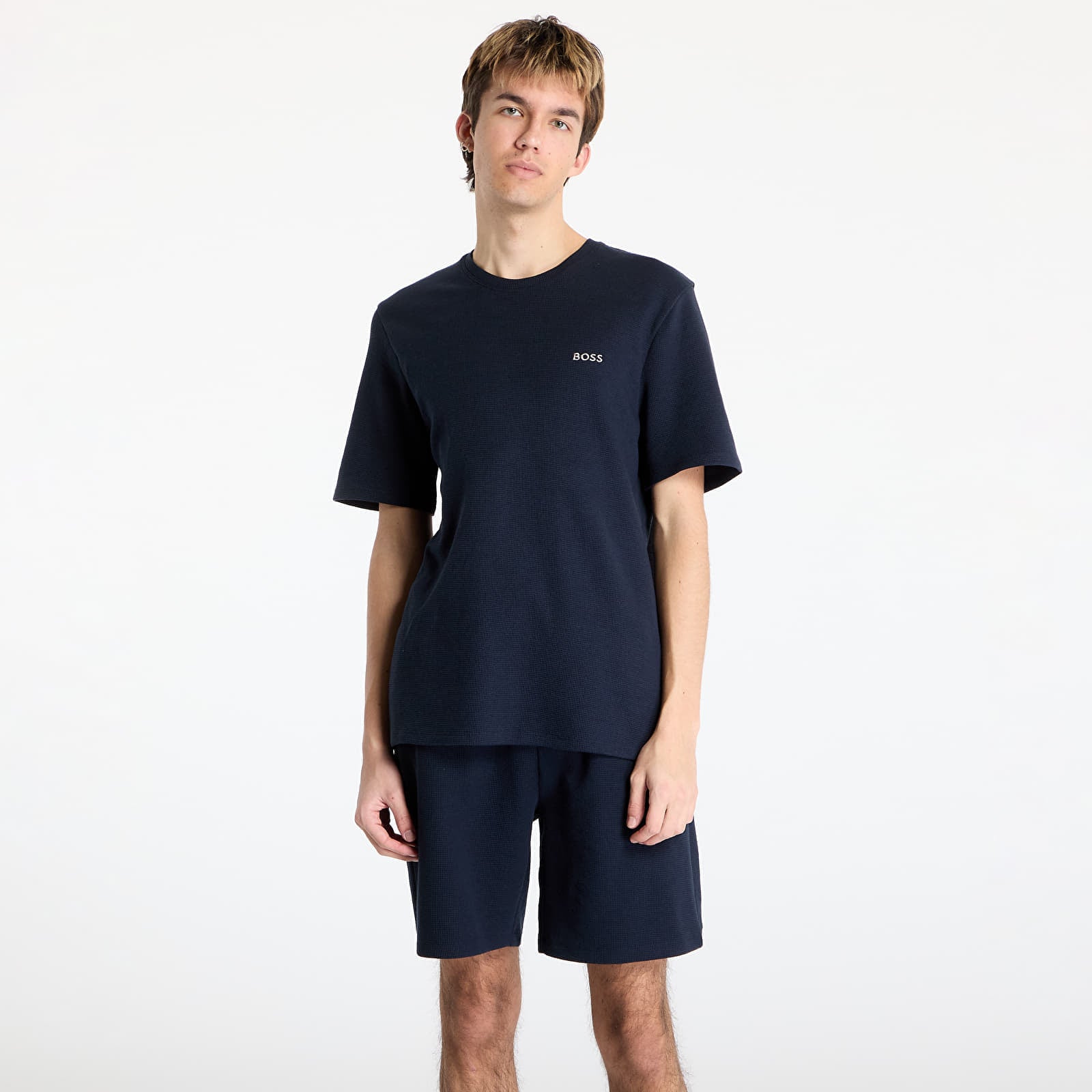 Koszulka Hugo Boss Men's Waffle T-Shirt Blue S