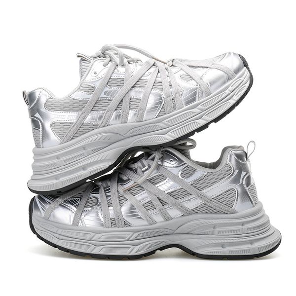 Thick Sports Shoes Men New Breathable Mesh Shoes Mens Lightweight Outdoor Lawn Running Shoes Runners Trainers Mens Sneakers Z250116