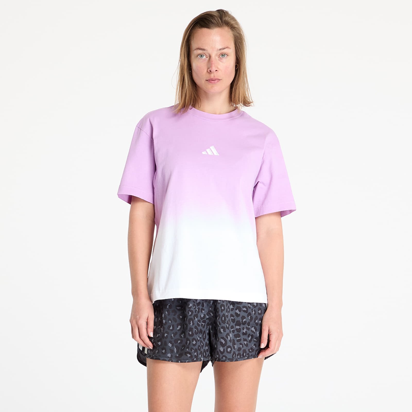 Koszulka adidas All Szn Loose Dip Dye T-Shirt White- Bliss Lilac XS