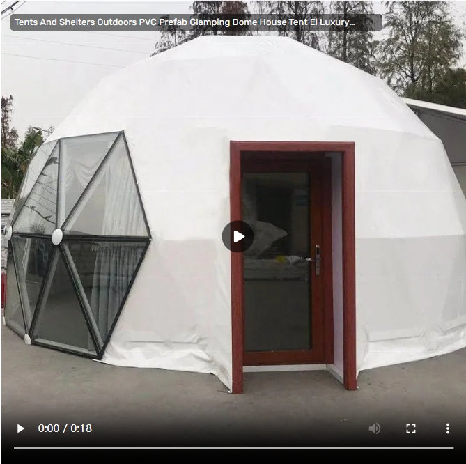 2025 Tents And Shelters Outdoors PVC Prefab Glamping Dome House Tent El Luxury Geodesic With Bathroom Sunlight