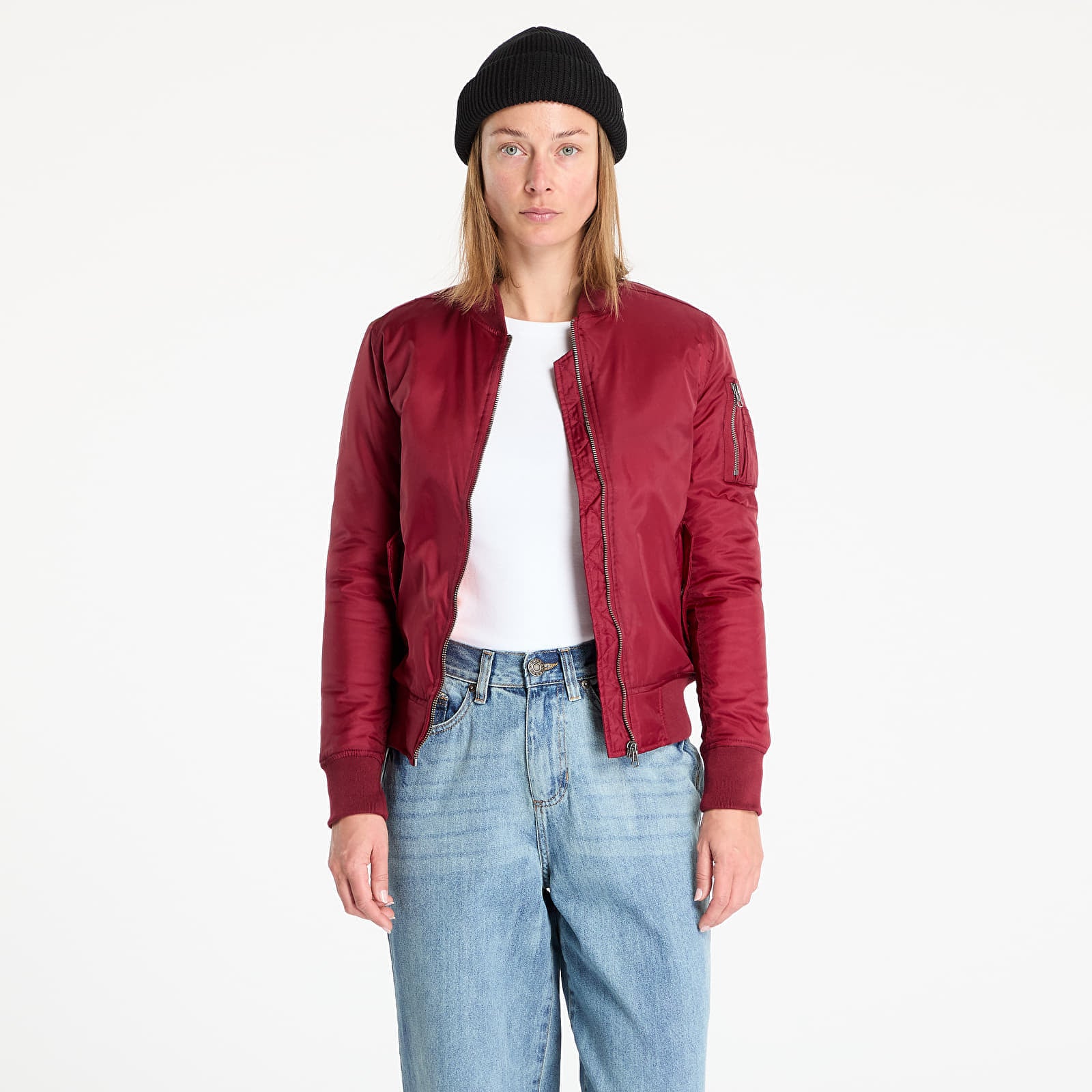 Kurtka Urban Classics Ladies Basic Bomber Jacket Wine XS