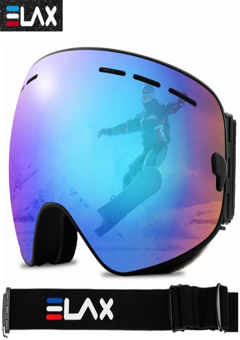 Sun glasses ELAX Double Layers Antifog Goggles Ski Glasses Men Women Cycling Sunglasses Mtb Snow Skiing Goggles Eyewear1478570