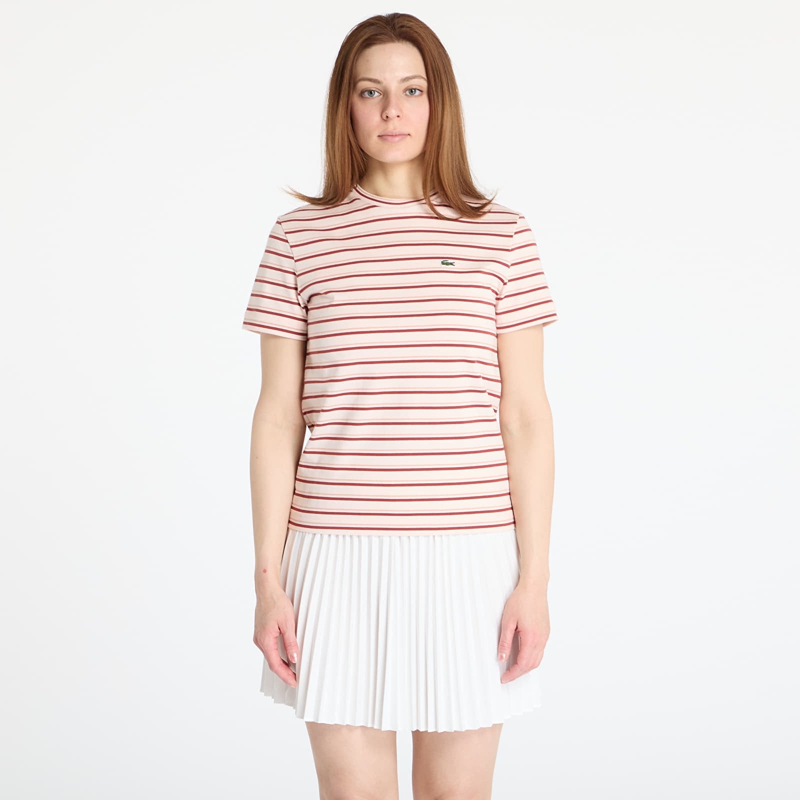 Koszulka LACOSTE Striped T-shirt Angora- Latte- Iberis L