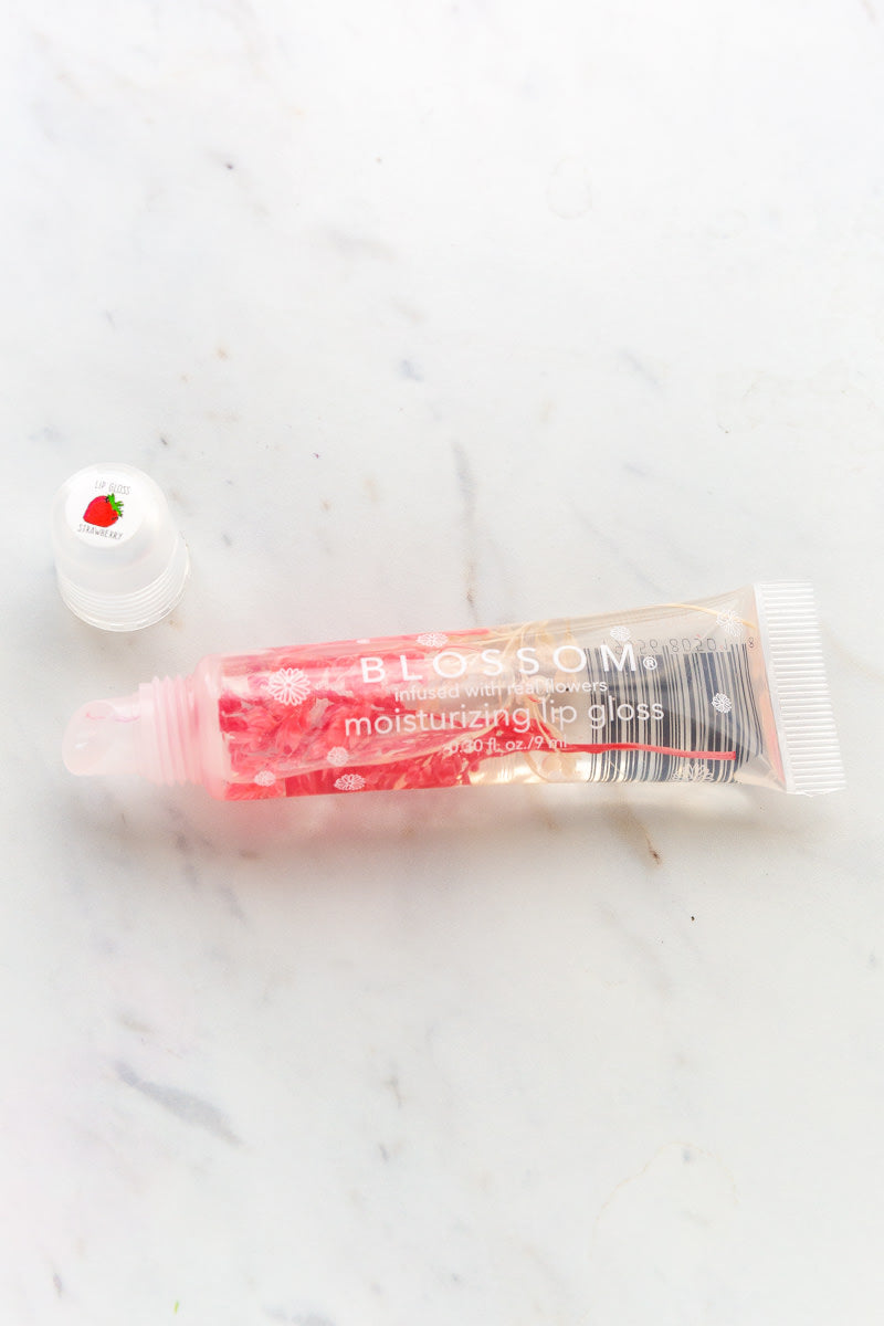 Women's Blossom® Strawberry Lip Gloss Tube in Pink by Francesca's - Size: One Size