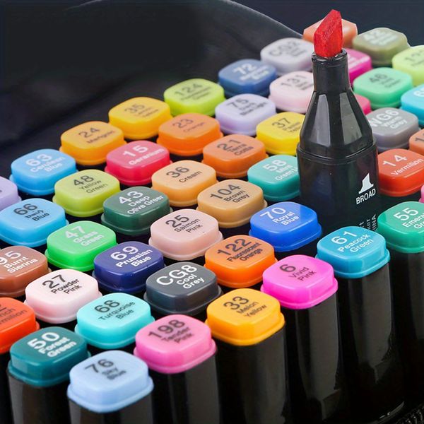 24 vivid color double hint art markers perfect for coloring painting adults and enthusiasts as Christmas gifts 240830