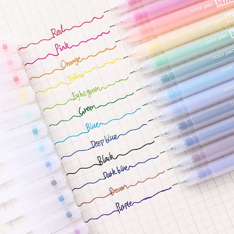 TEMU 12colors Notepad Pens, Ball Point Pens 0.5mm For Office School