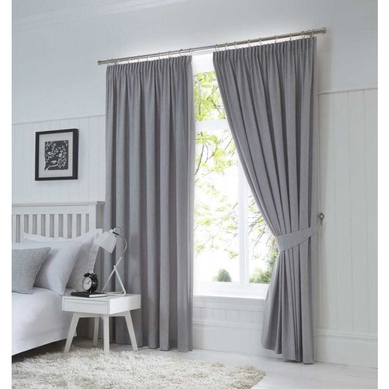 Fusion Dijon Blackout Curtains - Silver - 66x54
