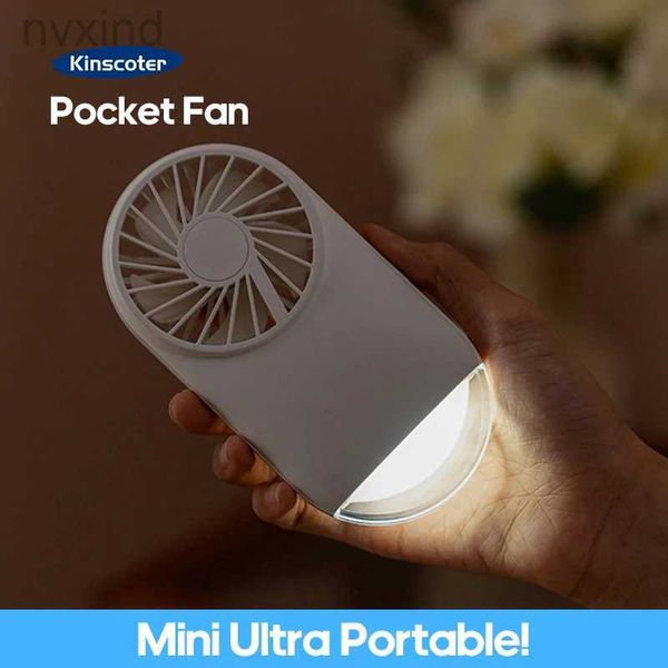 Electric Fans Portable Air Conditioner Electric Fan Mini Cooler Rechargeable Hand Fans For Home Handfan USB 4 Speed With Night Light d240429