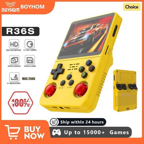 Game machine Open Source R36S Retro Handheld Video Game Console Linux System 3.5 Inch IPS Sn Portable Pocket Video Player 64GB 128G Games Z2