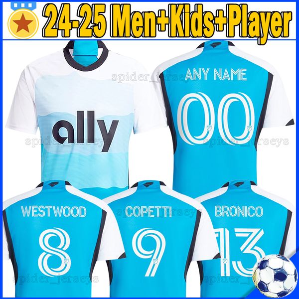 2024 2025 Charlotte FC Soccer Jerseys Fans Player Version Uniforms 24 25 WESTWOOD COPETTI BRONICO Men Football Shirts kids kits socks full s