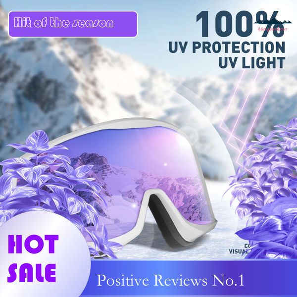 Ddmyoutdoor China Domestic Snowboard For Men Women Anti Fog Mirrored Lens Ski UV Protection Winter Sports Goggles