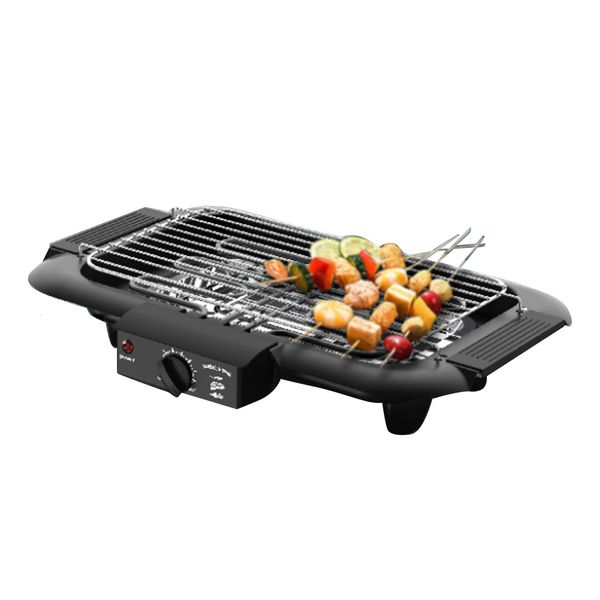 BBQ Grills Electric Grill Indoor Smokeless Portable Food Barbecue Household Skewers Stove 2305706