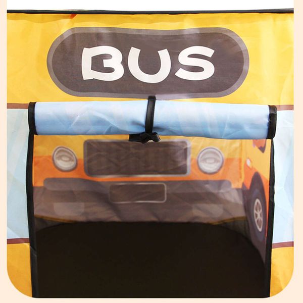 Children&#039;s Bus Pop Up Play for Kids Outdoor Foldable Playhouse Toy Food Truck Boy Girl Game House Indoor Ball Pit Tent