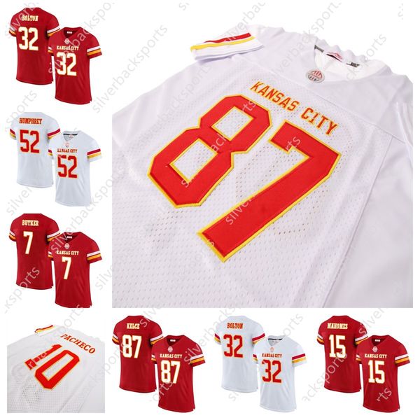 KCC&#039;s Football Jerseys Mens-Youth Custom Any Name Number Patrick 10 Mehomes Travis 87 Kalce 52 Creed 25 Clyde Isiah 10 Parcheco Rashee