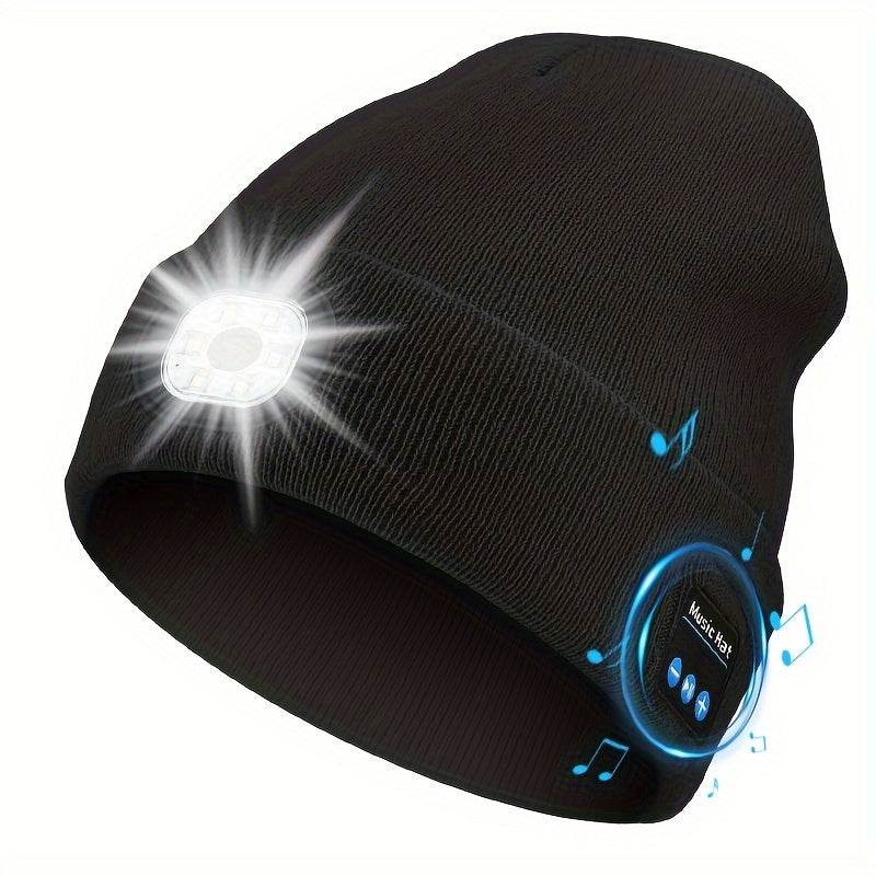 TEMU Hat With Built-in Headphones, Usb Rechargeable , For Outdoor Winter Fitness And Activities Like Camping, Running, Skiing And Mountaineering,