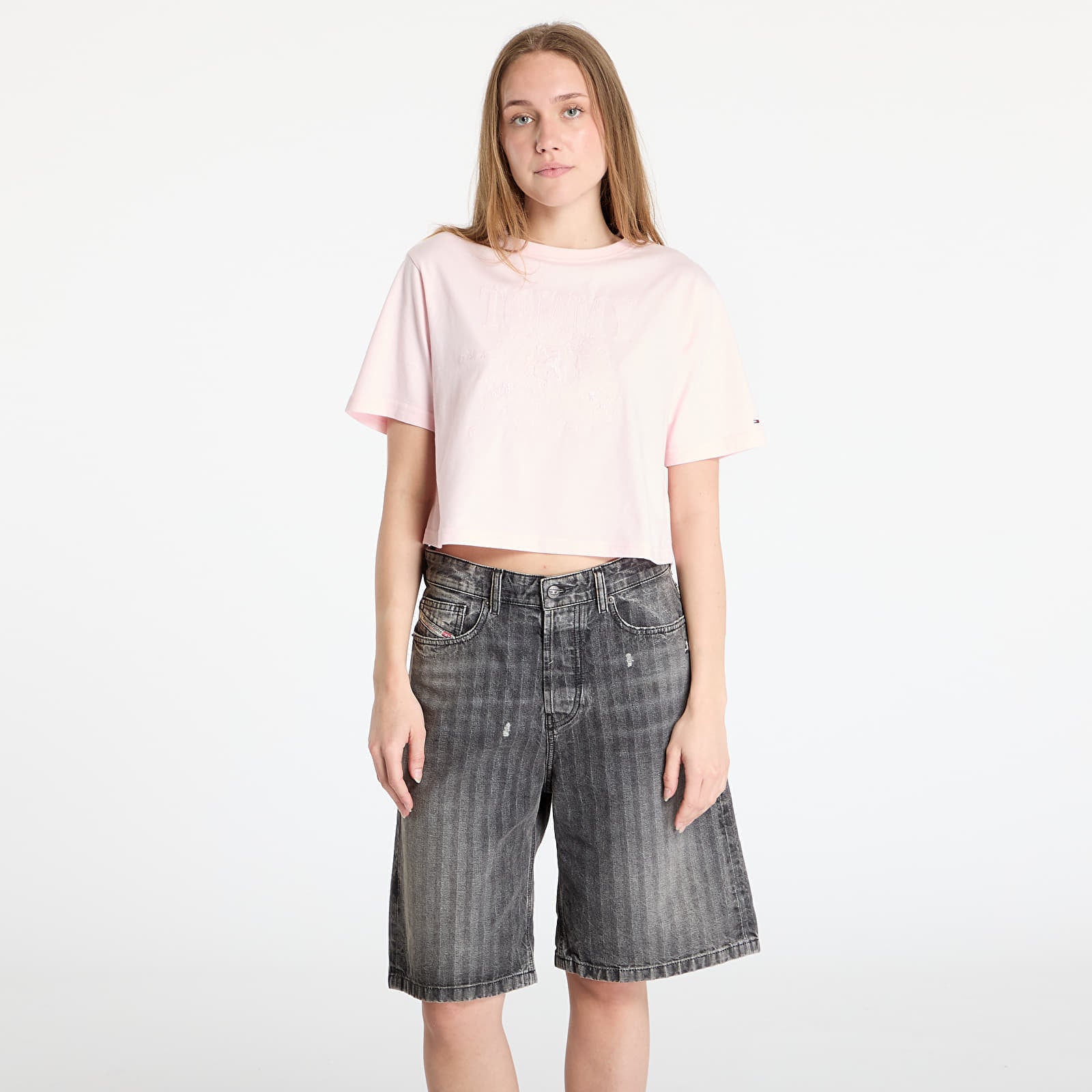 Koszulka Tommy Jeans Relaxed Tonal Crew T-Shirt Pink S