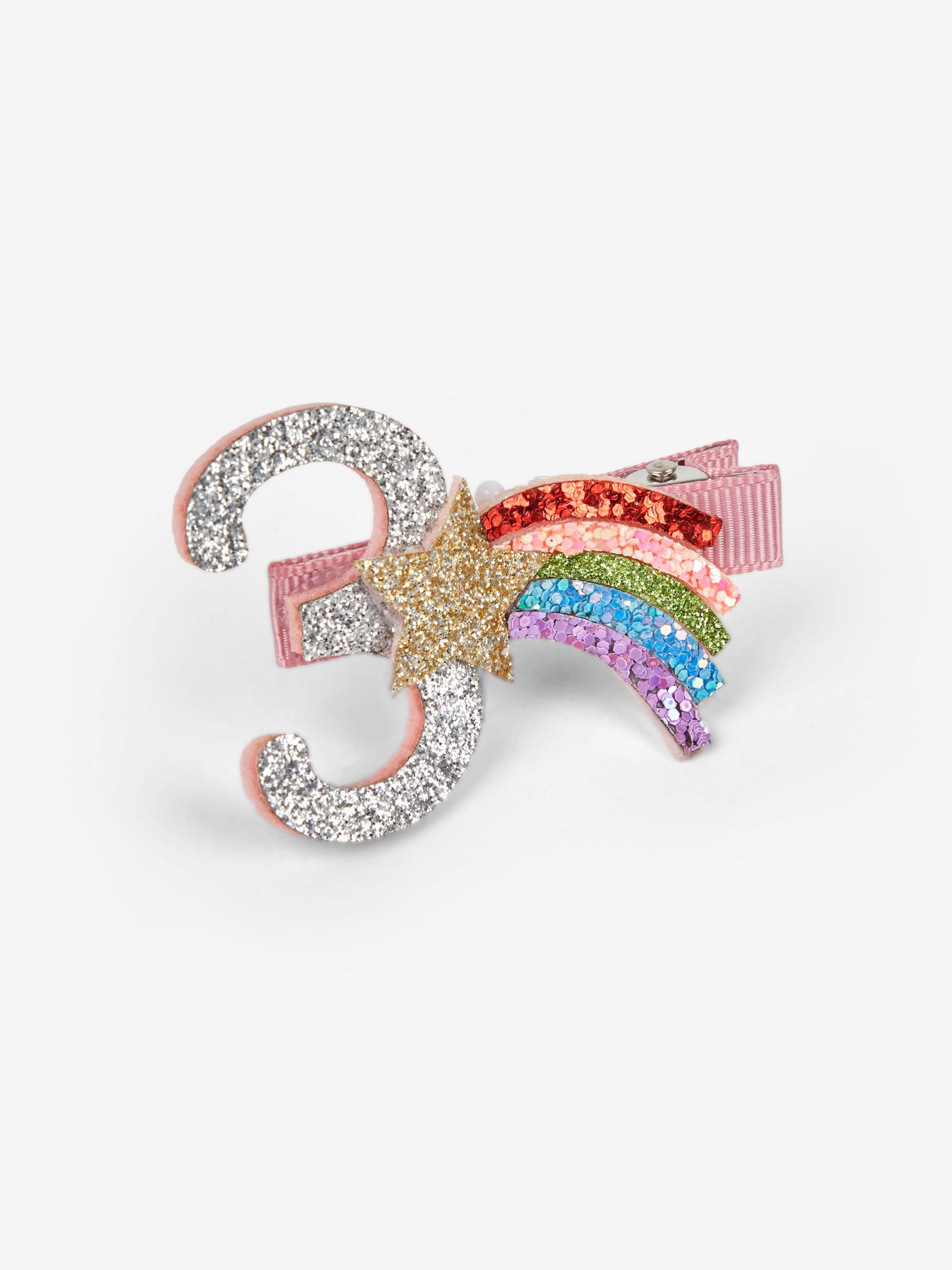 Pink 5th Birthday Glitter Clip ONE