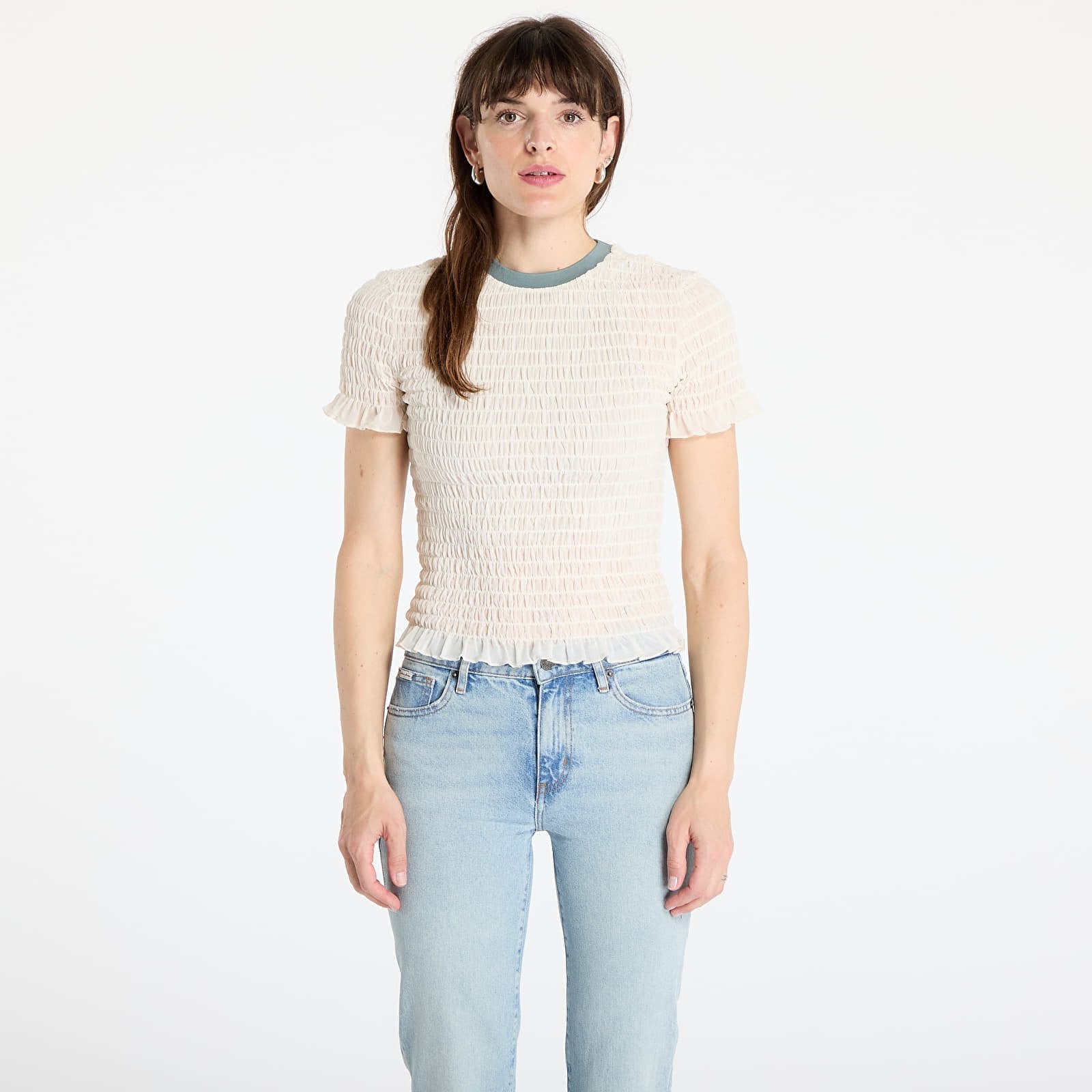 Koszulka GUESS Originals Smocked T-shirt Sandy Shore XS