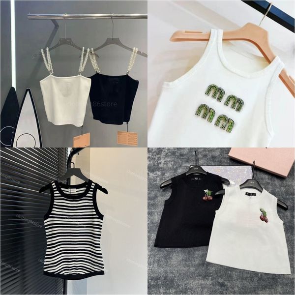 designer top women designer t shirts woman top red cherry tank tops cotton shirt Summer Tanks Embroidery Printed Tees short vest womens luxu