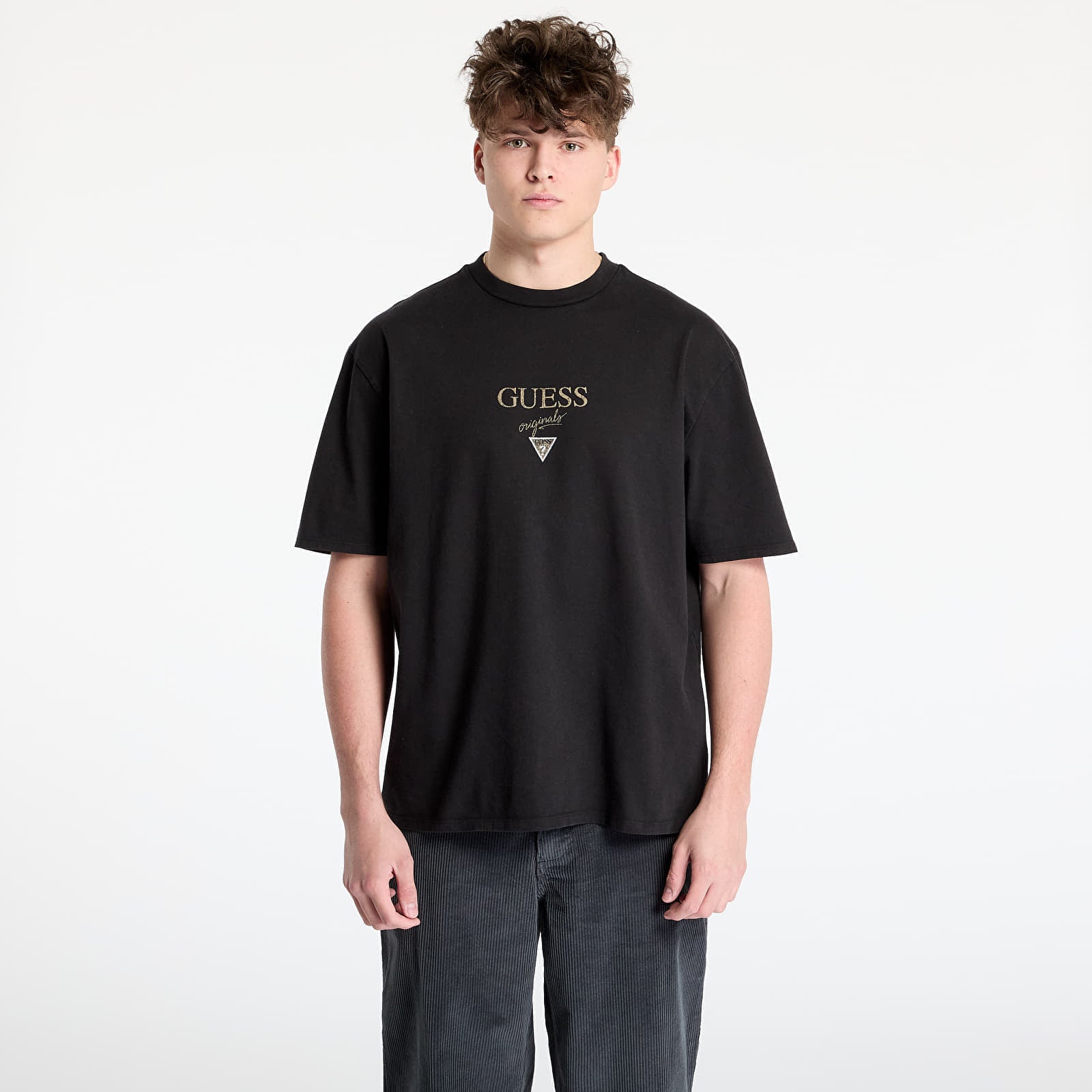 Koszulka GUESS Originals Eco Printed Baker Logo T-Shirt Jet Black Multi S